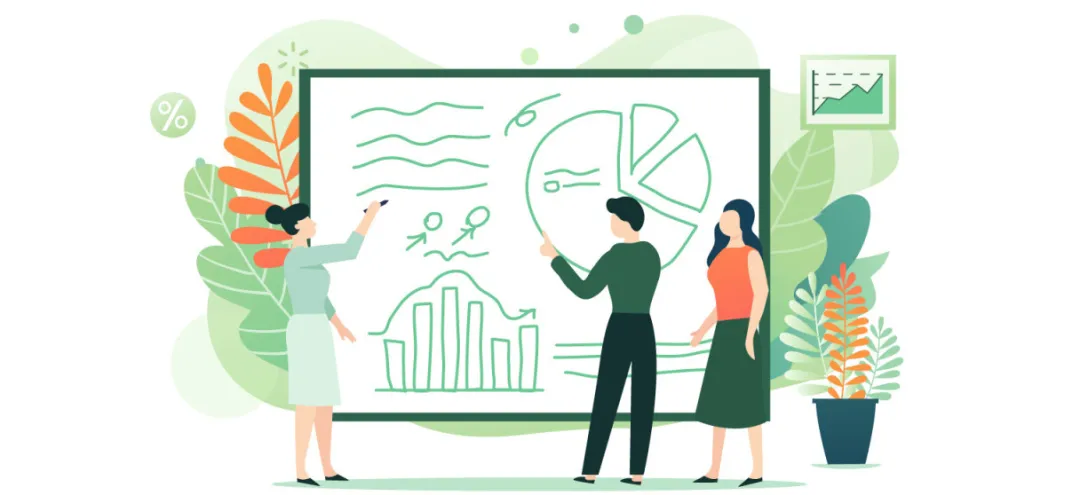 People standing at a whiteboard