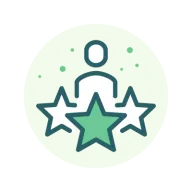 A person surrounded by stars