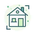 A house with arrows around it