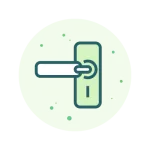 Door handle with lock