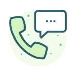 A phone with speech bubble