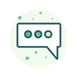 A chat box with typing indicator
